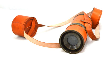 Cannocchiale Retrò in Ottone con Cinturino in Pelle NC1596 con Possibilità di Incisione Personalizzata