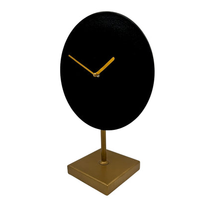 Orologio Rotondo Elegante in Metallo 4122 in Oro e Nero con Possibilità di Personalizzazione Incisa