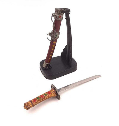 Katana - coltello per carta SW-199 con possibilità di personalizzazione con incisione, ideale come regalo, altezza 18 cm, fodero decorativo incluso