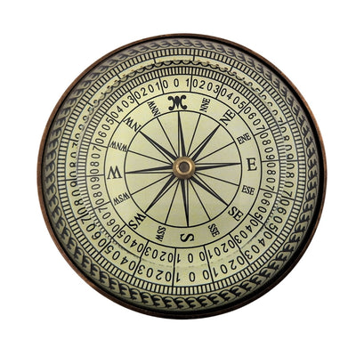 Bussola a Lente in Ottone Retrò Replica con Incisione – Regalo Personalizzato per Viaggiatori, Stile Marinaretto, Dimensioni 8x8x2,7 cm, Ottone e Vetro, Proverbio Ispiratore
