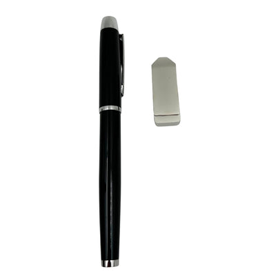 Elegante Set Regalo Premium con Personalizzazione – Taccuino in Pelle A5, Penna e Pendrive 16GB in Scatola Nero-Oro