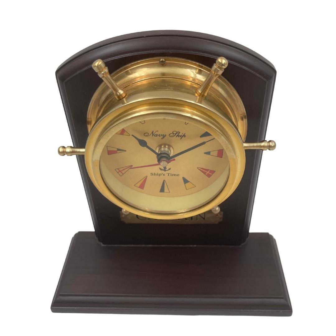 Orologio nautico in ottone con incisione