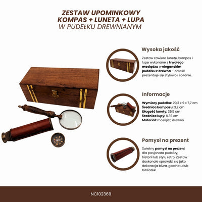Set regalo esclusivo retrò con incisione