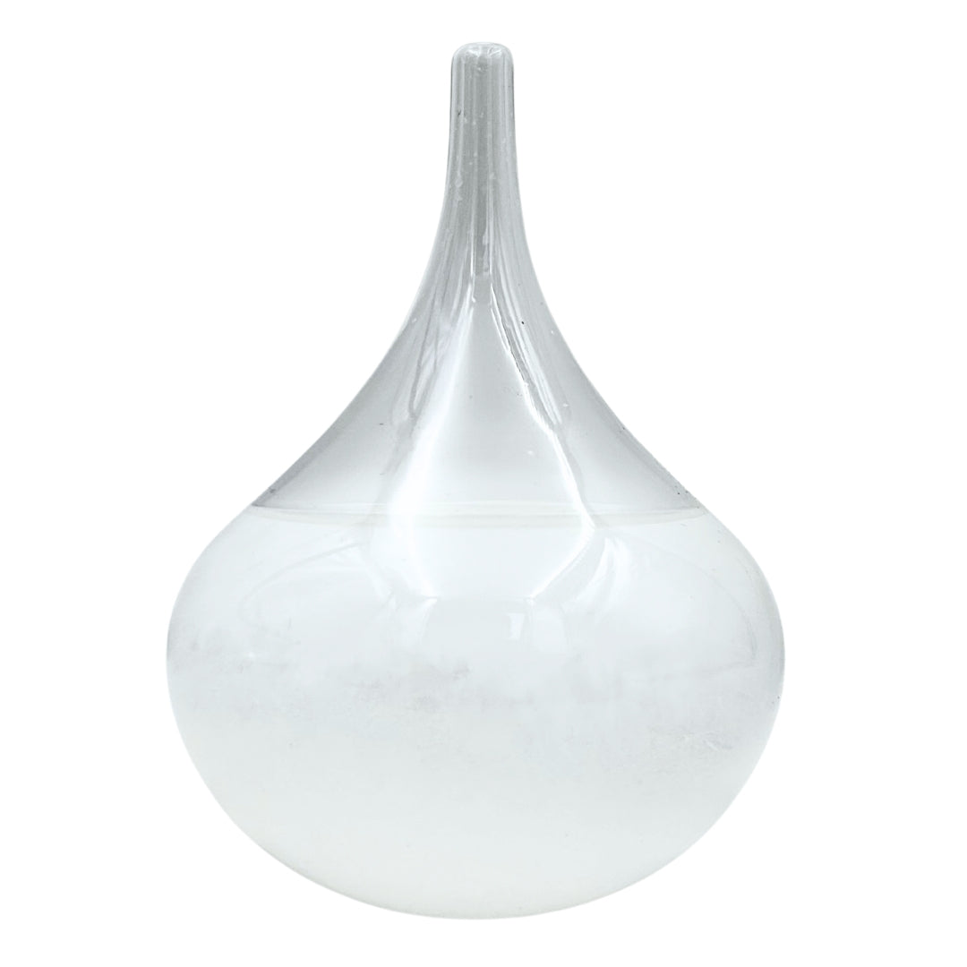 Barometro tempesta Fitzroya - goccia Storm Glass con possibilità di personalizzazione tramite incisione - elegante regalo a forma di goccia, altezza 11 cm, contenitore in vetro con cristalli unici che reagiscono ai cambiamenti del tempo