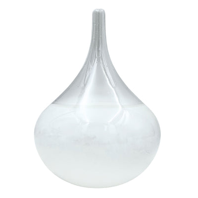 Barometro tempesta Fitzroya - goccia Storm Glass con possibilità di personalizzazione tramite incisione - elegante regalo a forma di goccia, altezza 11 cm, contenitore in vetro con cristalli unici che reagiscono ai cambiamenti del tempo