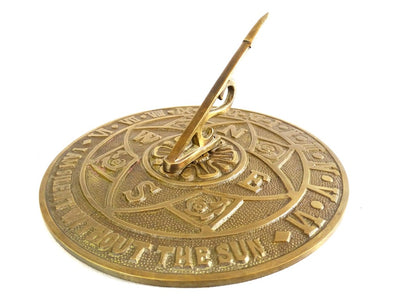 Orologio solare a fiore in ottone con possibilità di incisione personalizzata