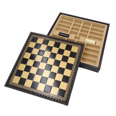 Scacchi esclusivi in ottone Italfama 28x28 cm con incisione personalizzata