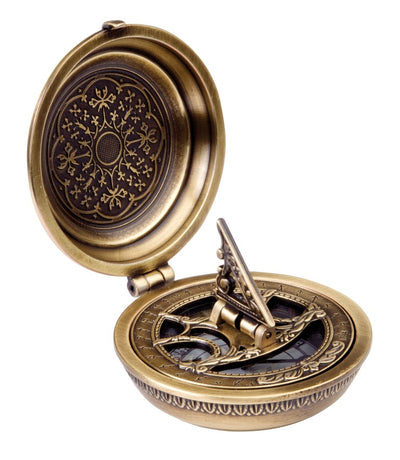 Bussola in Ottone Urania Propitia con Orologio Solare