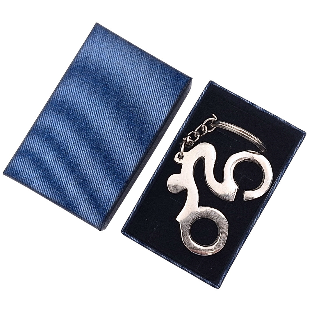 Portachiavi in metallo con ciclista in elegante scatola – Gadget per ciclista - MT2010A