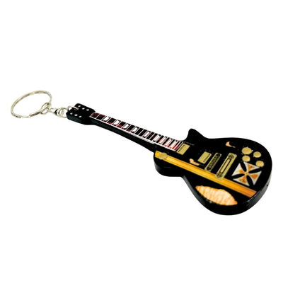 Portachiavi chitarra Metallica James Hetfield Iron Cross con possibilità di incisione personalizzata