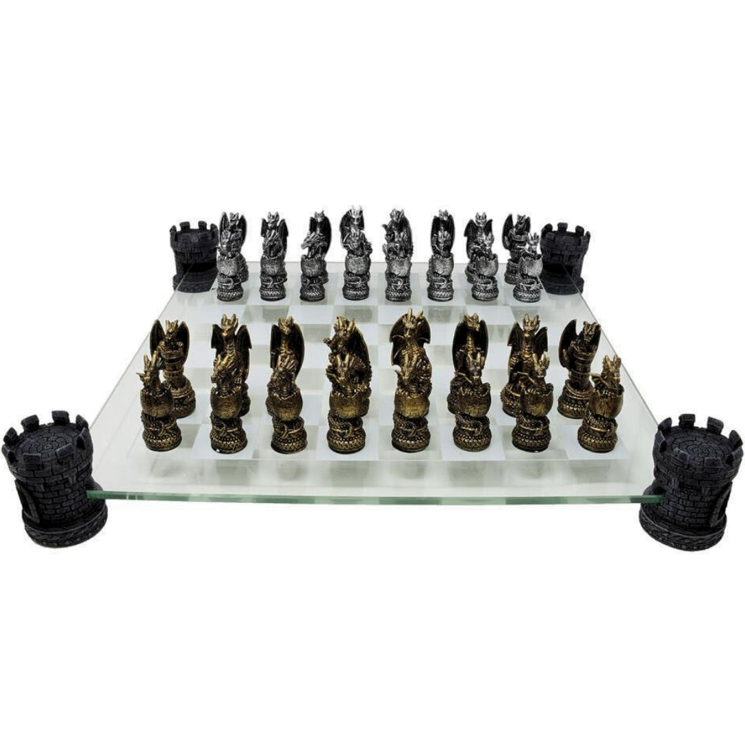 Scacchi Fantasy Drago con incisione personalizzata