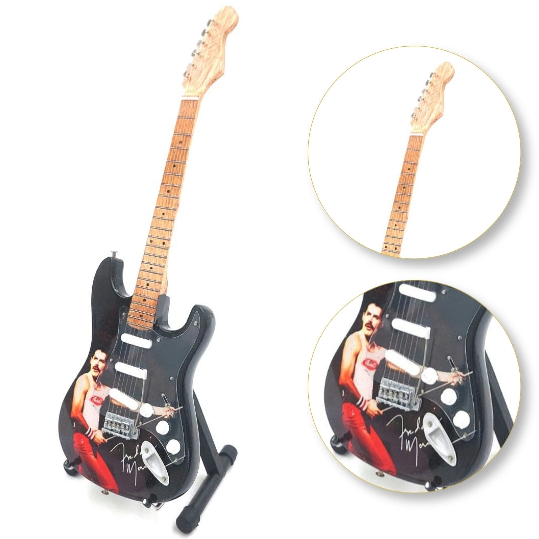 Mini chitarra da collezione Freddie Mercury con incisione