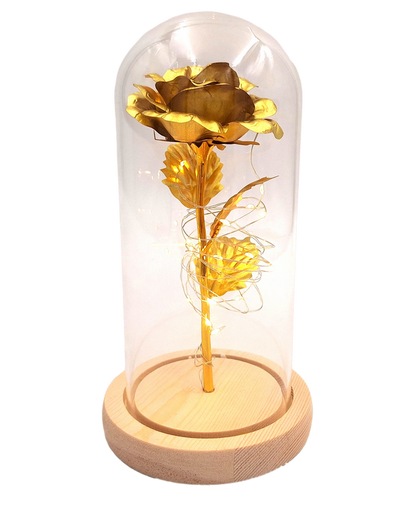 Lampada da notte Rosa LED con possibilità di personalizzazione tramite incisione, regalo romantico, altezza 21,5 cm, luce delicata, decorazione ideale per la camera da letto