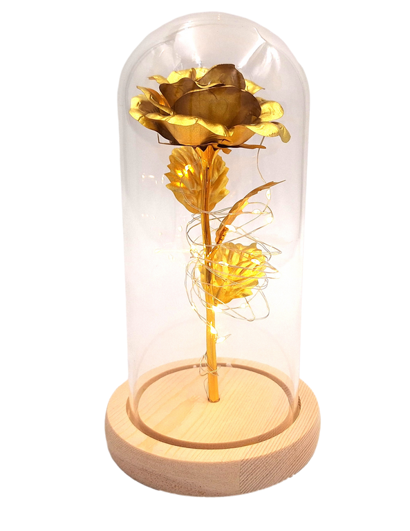 Lampada da notte Rosa LED con possibilità di personalizzazione tramite incisione, regalo romantico, altezza 21,5 cm, luce delicata, decorazione ideale per la camera da letto
