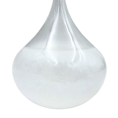 Barometro tempesta Fitzroya - goccia Storm Glass con possibilità di personalizzazione tramite incisione - elegante regalo a forma di goccia, altezza 11 cm, contenitore in vetro con cristalli unici che reagiscono ai cambiamenti del tempo