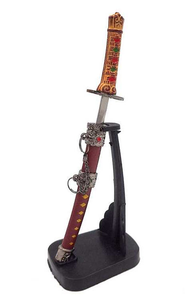 Katana - coltello per carta SW-199 con possibilità di personalizzazione con incisione, ideale come regalo, altezza 18 cm, fodero decorativo incluso