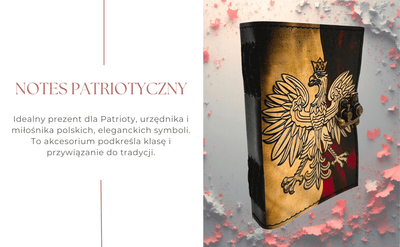 Taccuino in pelle Diario Polacco Aquila Patriottica con incisione