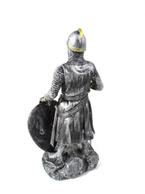 Statuetta di cavaliere crociato 18 cm con possibilità di personalizzazione tramite incisione