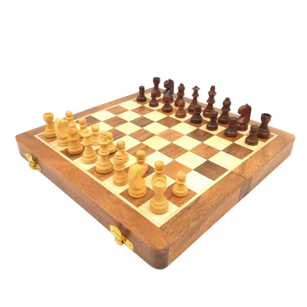 Scacchi magnetici in legno 25x25 cm con possibilità di incisione personalizzata