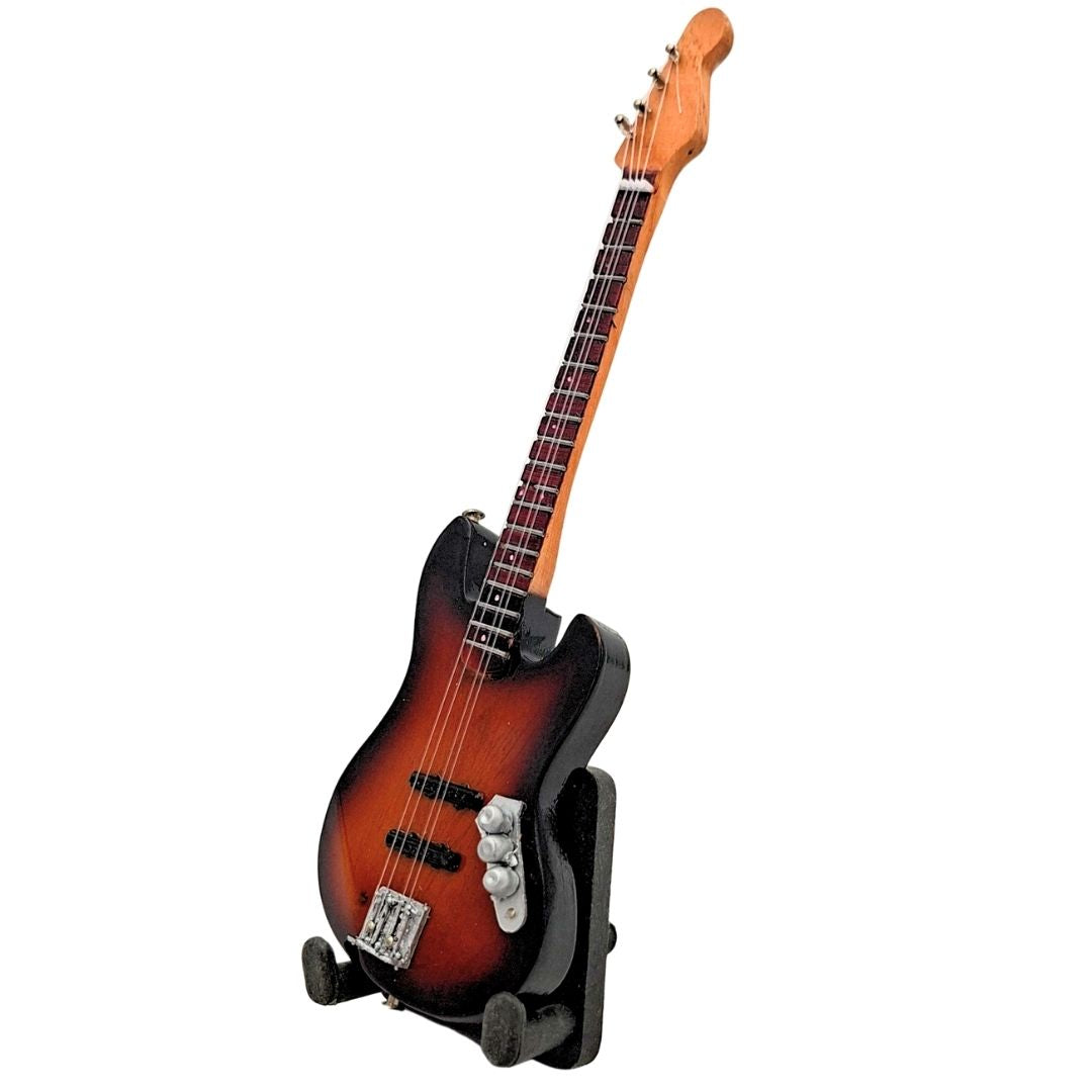 Mini chitarra decorativa 15 cm su supporto con possibilità di personalizzazione con incisione