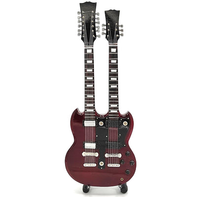 Mini chitarra in stile Led Zeppelin - Jimmy Page - Double Neck MGT-2059