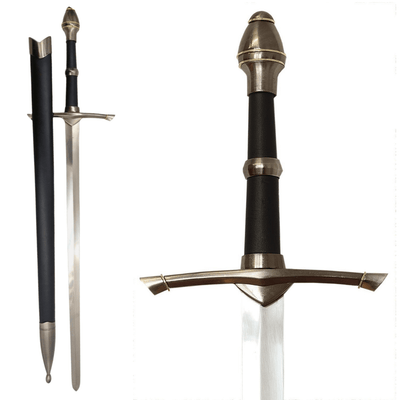 Spada cavalleresca in acciaio con fodero da 105 cm - Elegante replica in acciaio inossidabile con possibilità di incisione