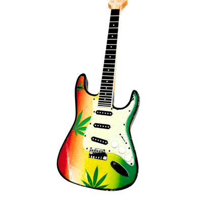 Portachiavi chitarra Bob Marley Reggae in mogano con possibilità di personalizzazione tramite incisione