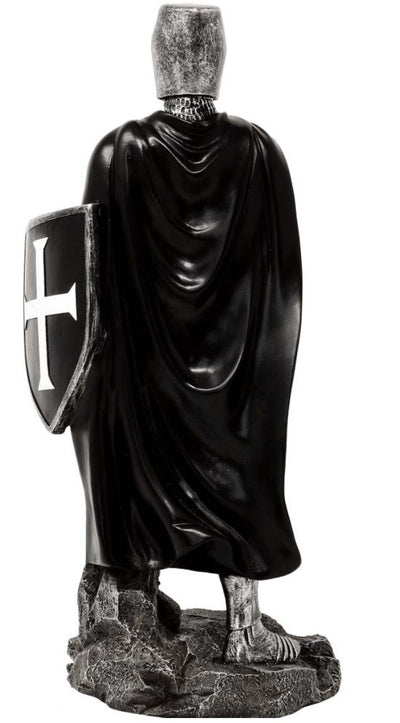 Cavaliere Crociato in Poliresina MC-23078 - Statuetta 30cm con Possibilità di Personalizzazione con Incisione