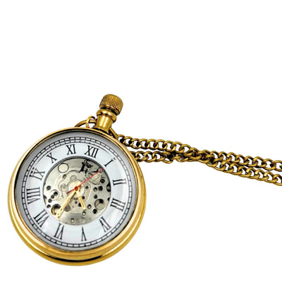 Orologio da Tasca Meccanico Retrò con Catena e Incisione