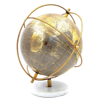 Globo decorativo su base in pietra GLB-127