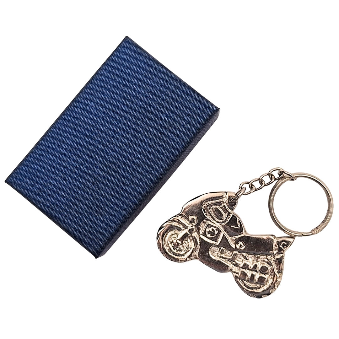 Portachiavi in metallo con motocicletta in elegante scatola – Regalo per motociclista - MT203A