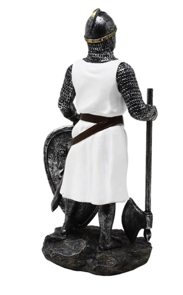 Statuetta del Cavaliere Templare 18,5 cm in poliresina con possibilità di personalizzazione con incisione