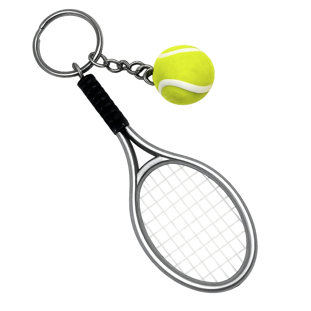 Portachiavi Sportivo Racchetta da Tennis con Possibilità di Incisione