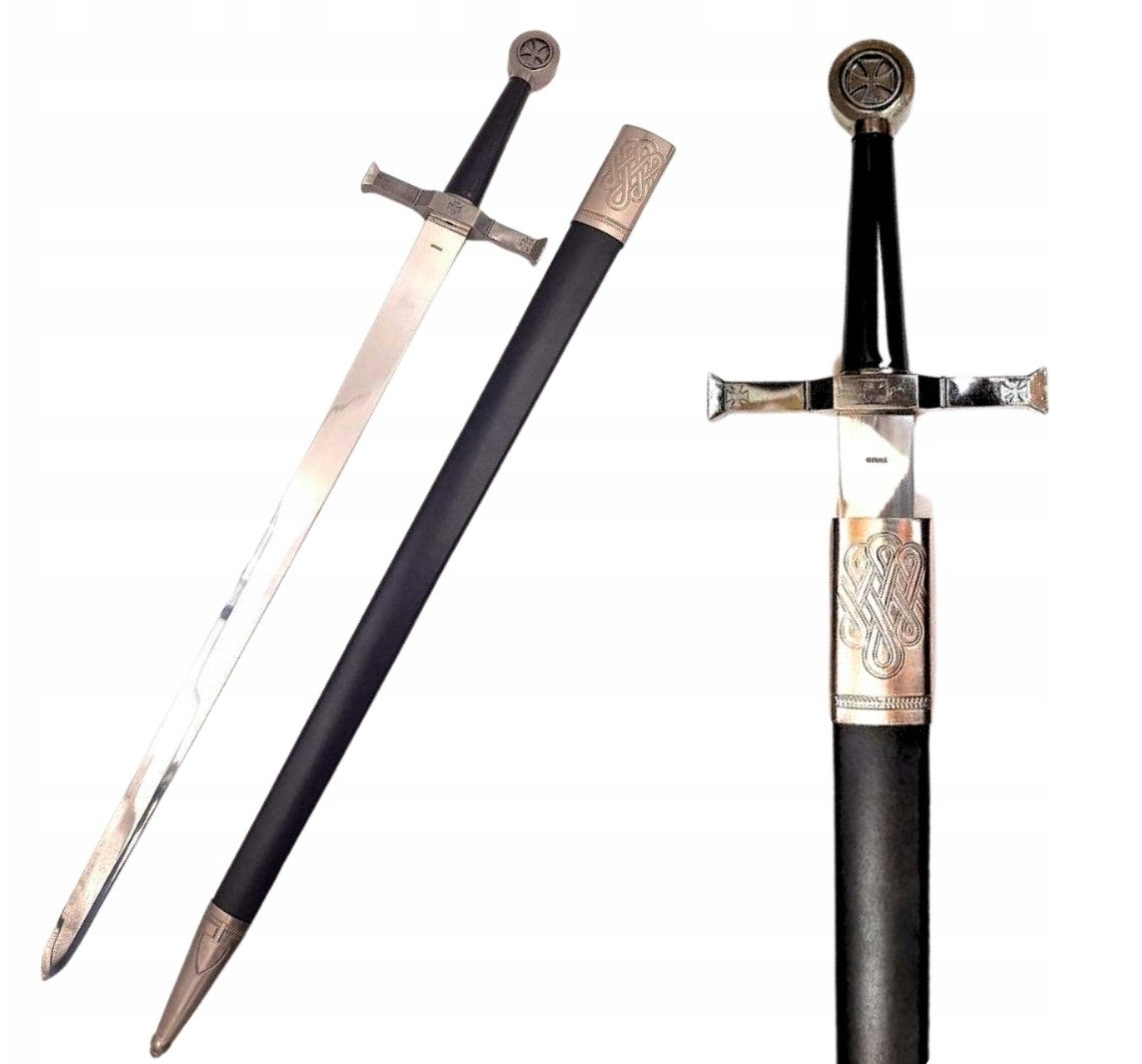 Spada da cavaliere in acciaio 84 cm con fodero - Replica SW-114 con possibilità di personalizzazione con incisione