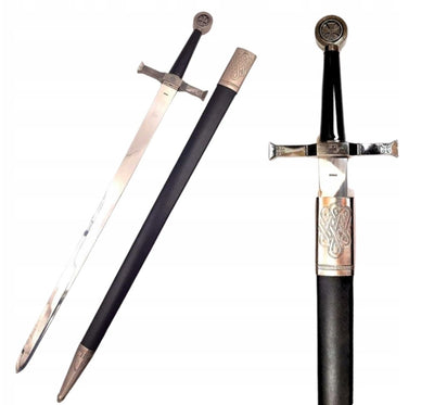 Spada da cavaliere in acciaio 84 cm con fodero - Replica SW-114 con possibilità di personalizzazione con incisione