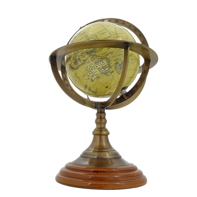 Globo decorativo con base in ottone e possibilità di personalizzazione tramite incisione
