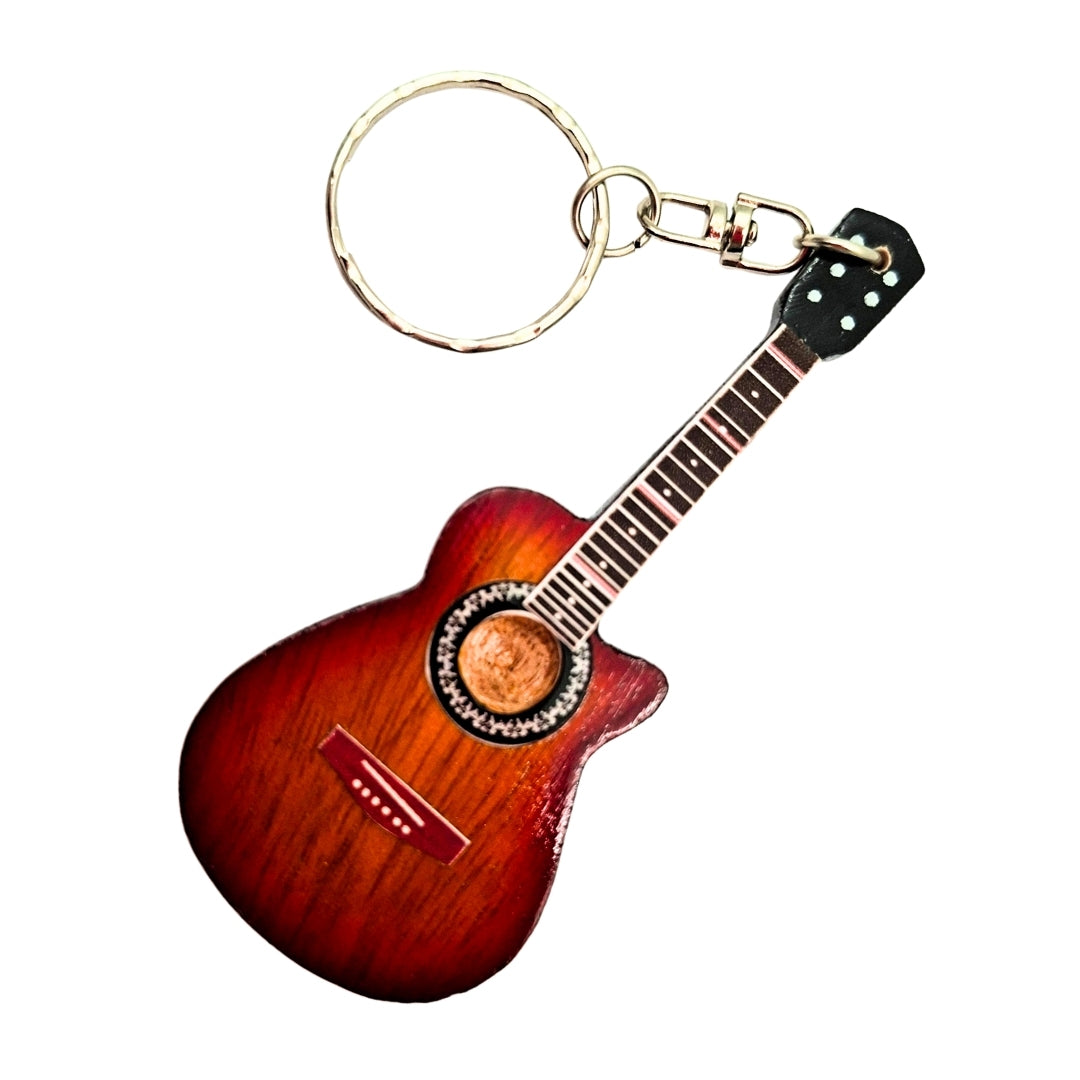 Portachiavi in legno Chitarra acustica - Regalo per musicista – SGK-0413