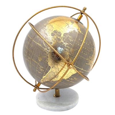 Globo decorativo su base in pietra GLB-127