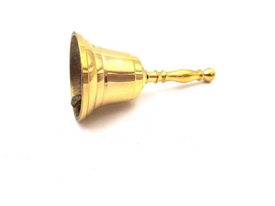 Campanello a Mano in Ottone 11,5 cm con Possibilità di Personalizzazione Incisa