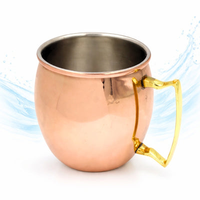 Bicchiere in rame in acciaio inox 304 da 500 ml con possibilità di incisione personalizzata - ideale come regalo - altezza 13,5 cm, colore rame, modello MM7012