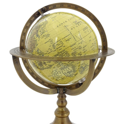 Globo decorativo con base in ottone e possibilità di personalizzazione tramite incisione