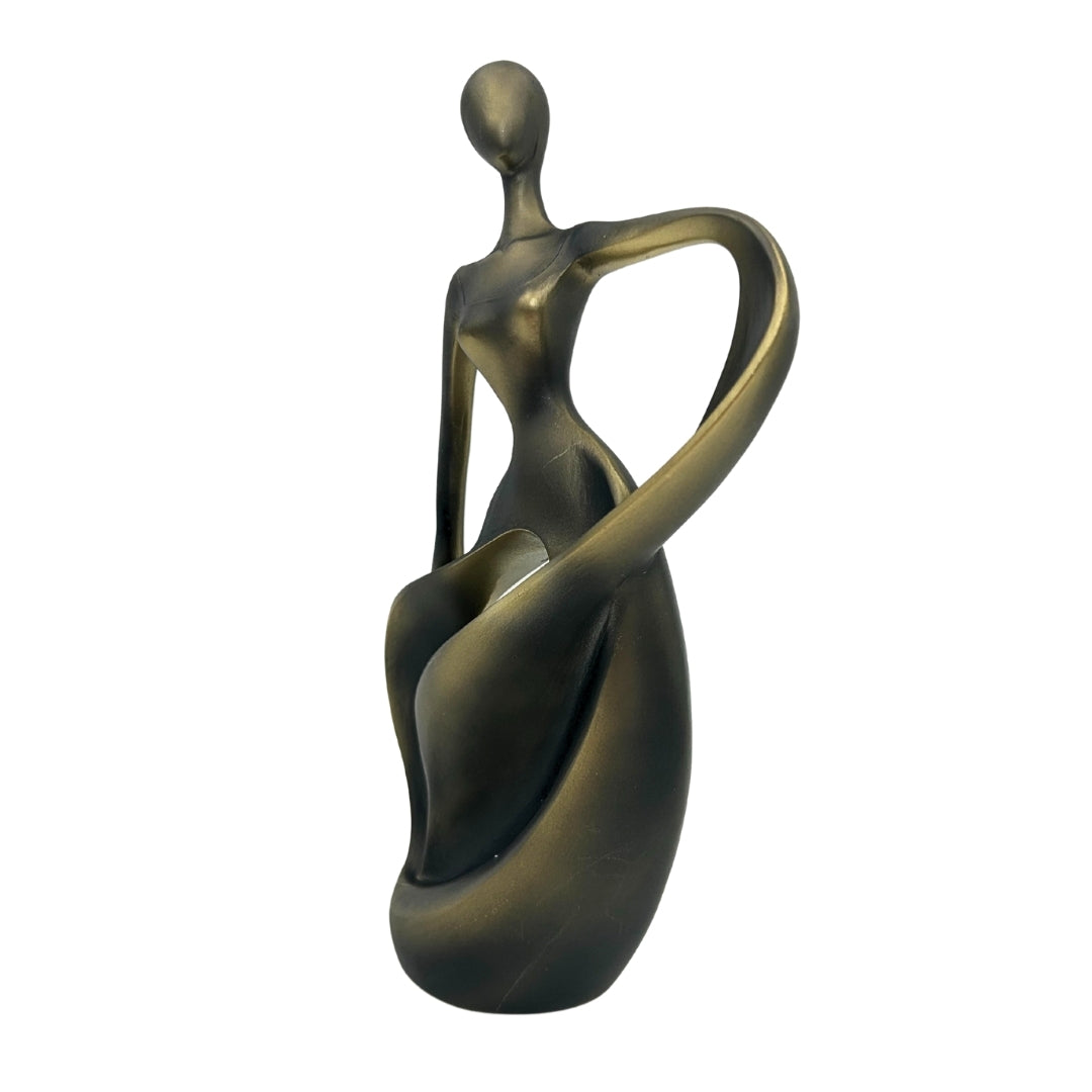 Statuetta ballerina in oro antico 24 cm con possibilità di incisione personalizzata