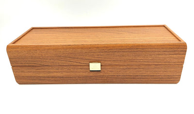Esclusiva confezione in legno per bottiglia di vino BWXL30 con possibilità di incisione personalizzata, colore noce, ideale come regalo, dimensioni 35x14x10 cm