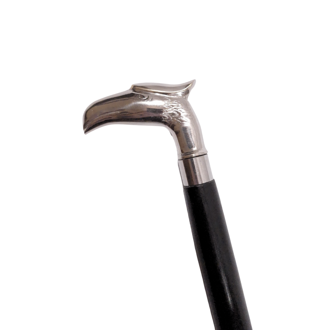 Elegante Bastone in Legno con Testa d'Aquila DNU-013