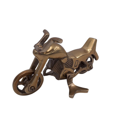 Modello di motocicletta in metallo N-2960 in alluminio color ottone antico – incisione personalizzata per regalo, dimensioni 17,5 x 10 cm