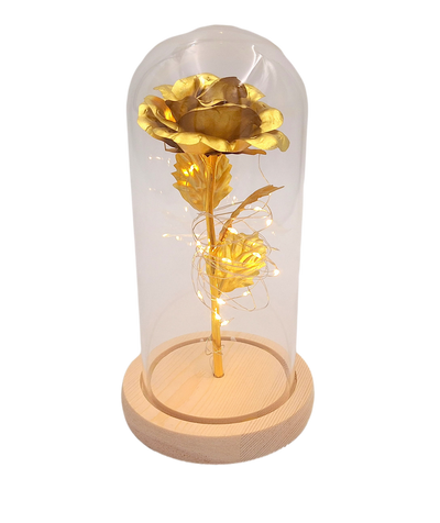 Lampada da notte Rosa LED con possibilità di personalizzazione tramite incisione, regalo romantico, altezza 21,5 cm, luce delicata, decorazione ideale per la camera da letto