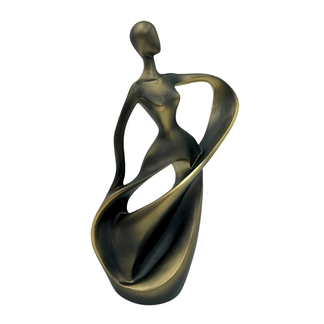 Statuetta ballerina in oro antico 24 cm con possibilità di incisione personalizzata