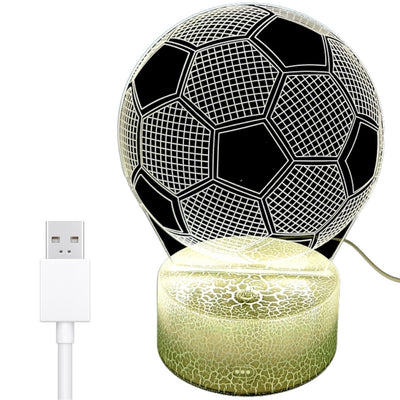 Lampada da notte a forma di pallone con possibilità di personalizzazione tramite incisione - Regalo ideale per gli amanti del calcio - altezza 17 cm - 3 colori disponibili - Alimentazione USB o 3 batterie AAA