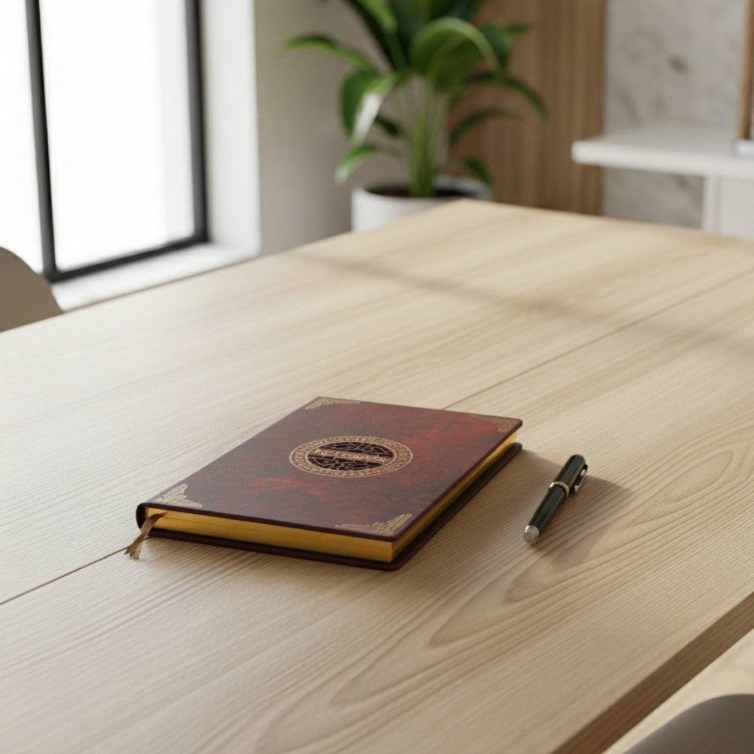 Elegante taccuino A5 con copertina in legno e incisione personalizzata – diario di lusso da regalo con bordi dorati e carta di alta qualità color marrone