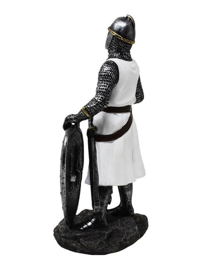 Statuetta del Cavaliere Templare 18,5 cm in poliresina con possibilità di personalizzazione con incisione